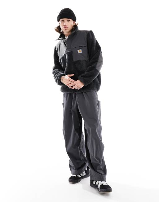 Carhartt WIP - Jackson - Sweat en polaire pelucheuse à col zippé - Noir, 2 de 4