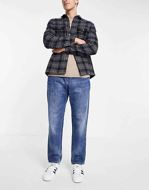 Carhartt WIP jacob relaxed straight jeans in blue mid wash