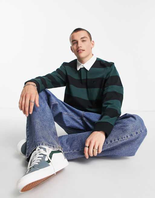 Carhartt WIP jagger rugby shirt in green