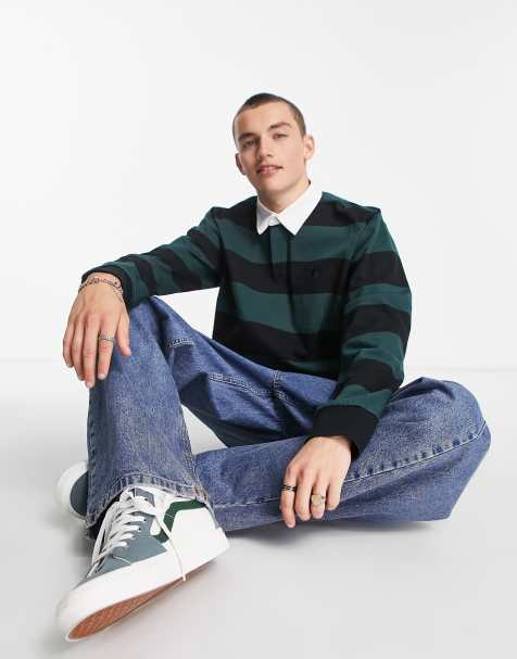 Carhartt WIP - Jagger - Rugbyshirt in groen - view 1