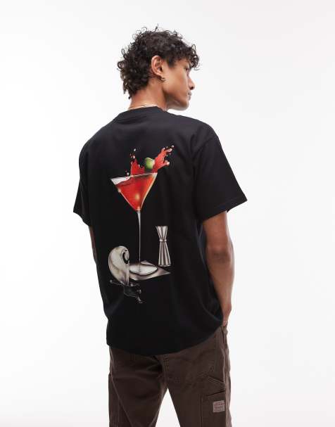 Carhartt WIP jake garcia loose fit t-shirt with martini back print in black - view 1