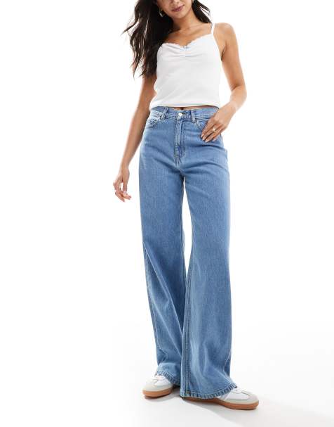 Carhartt WIP Jane high waisted loose jeans in mid blue - view 1