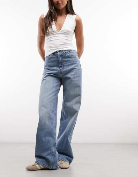 Carhartt WIP Jane jean large à jambes larges bleu délavé clair - view 1