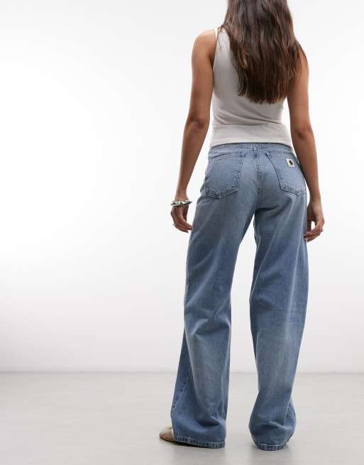 Carhartt WIP Jane jeans ampi a gamba larga lavaggio chiaro blu, 3 di 5