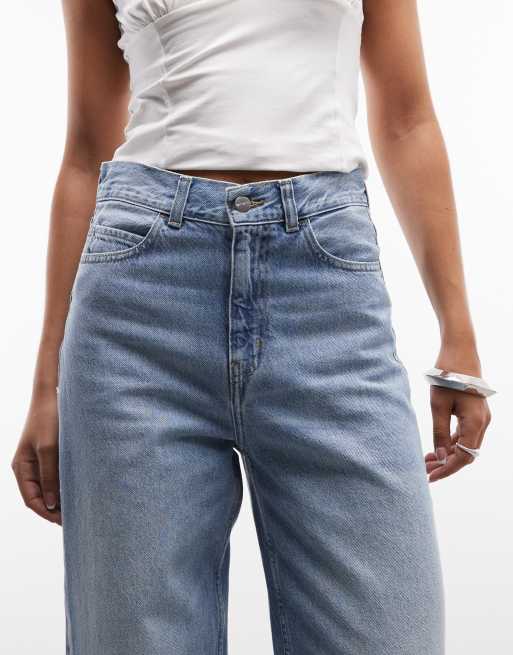 Carhartt WIP Jane lockere Jeans mit weitem Bein in hellblauer Waschung, 4 von 5