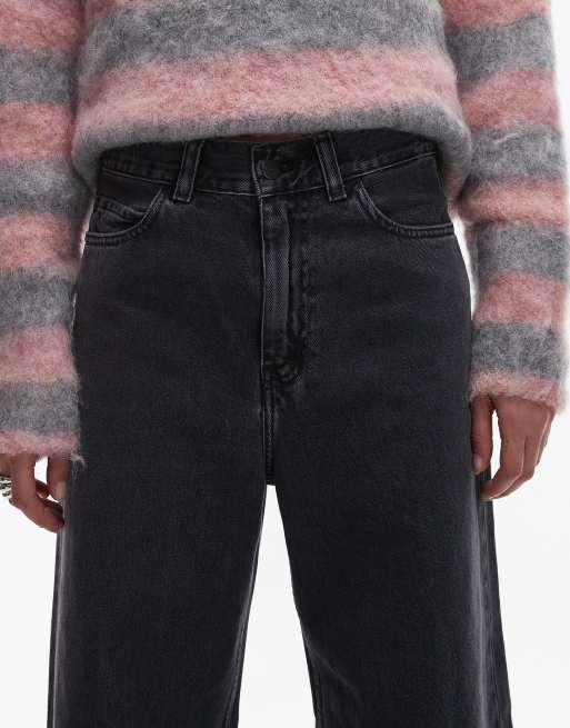 Carhartt WIP Jane wide leg denim jeans in black, 5 of 5