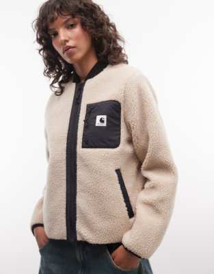 Carhartt Wip Donna Beige Carhartt Wip_w' Janet Liner Giacca In Pile _Beige_m_donna - Immagine 3