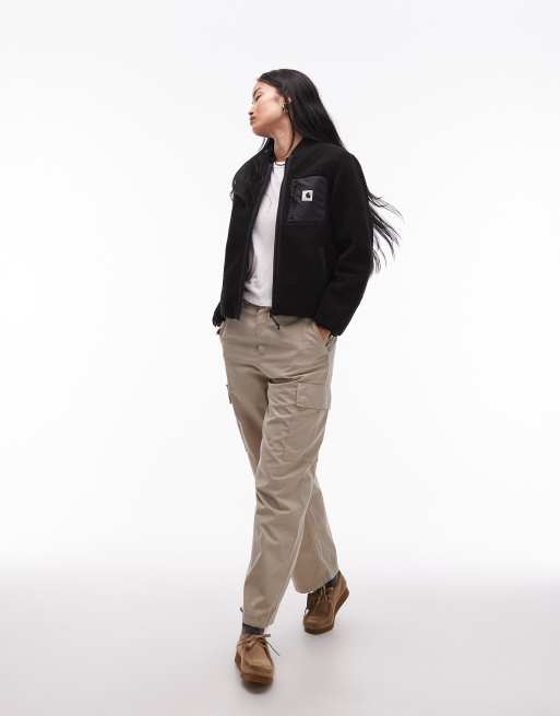 Carhartt WIP - Janet - Giacca nera con fodera in pile borg, 2 di 4