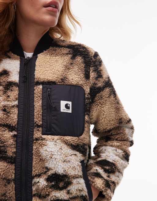 Carhartt WIP - Janet - Jack met borg voering in wild dog camo, 3 van 4