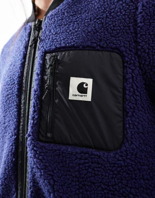 Carhartt WIP - Janet - Veste zippée en imitation peau de mouton - Violet, 3 de 4