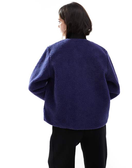Carhartt WIP - Janet - Veste zippée en imitation peau de mouton - Violet, 4 de 4