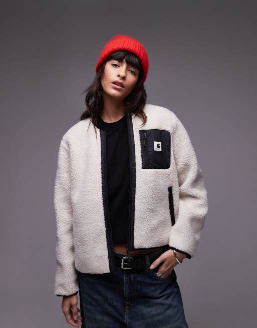 Carhartt WIP - Janet - Veste zippée en sherpa - Beige