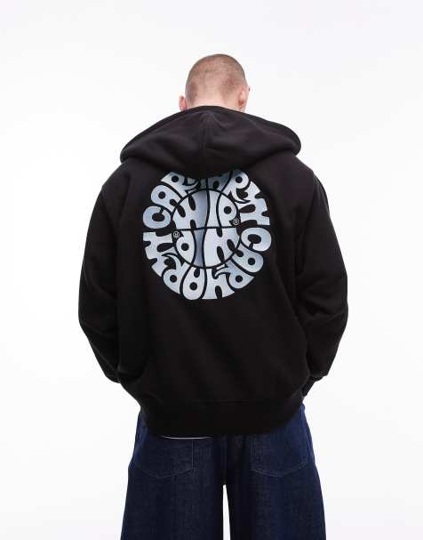 Carhartt WIP - Jazzy - Felpa con cappuccio nera con grafica - view 1