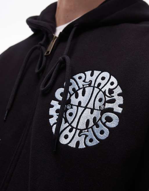 Carhartt WIP - Jazzy - Felpa con cappuccio nera con grafica, 4 di 4