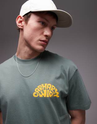 Carhartt WIP jazzy graphic t-shirt in dusky green | ASOS