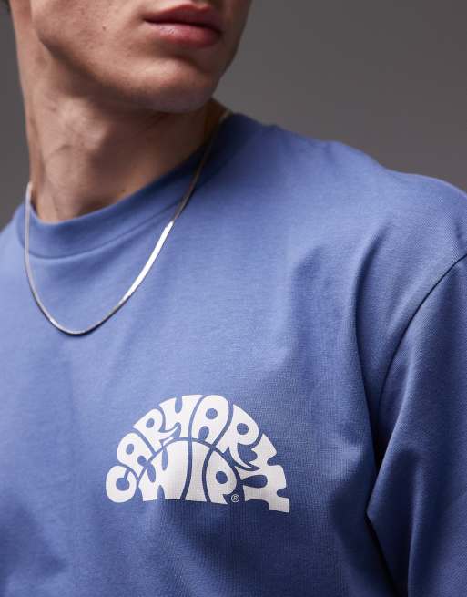 Carhartt WIP – Jazzy – Niebieski T-shirt z grafiką, 4 z 4