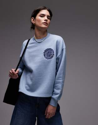 Carhartt WIP - Jazzy - Sweatshirt in Hellblau mit Herz-Logo