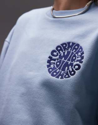 Carhartt Jazzy Sweatshirt With Heart Logo In Blue