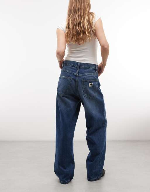 Carhartt WIP jean Brandon baggy coupe ample droite délavage bleu moyen, 2 de 5