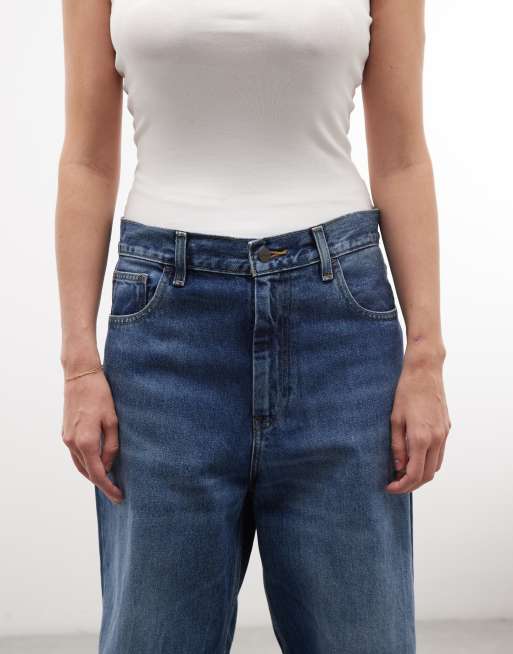 Carhartt WIP jean Brandon baggy coupe ample droite délavage bleu moyen, 5 de 5