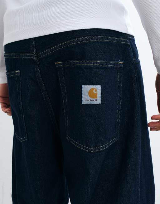 Carhartt WIP jean Brandon baggy coupe droite ample bleu délavé, 2 de 5