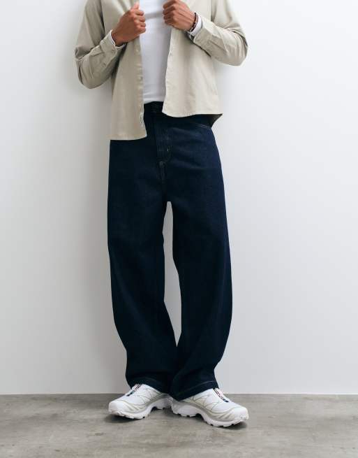 Carhartt WIP jean Brandon baggy coupe droite ample bleu délavé, 3 de 5