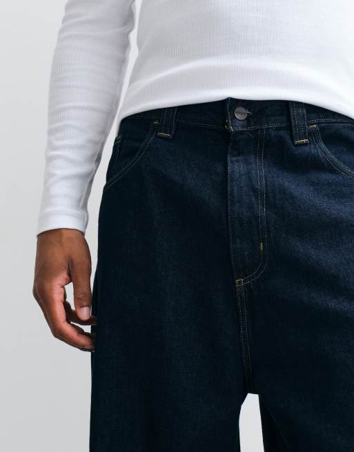 Carhartt WIP jean Brandon baggy coupe droite ample bleu délavé, 4 de 5