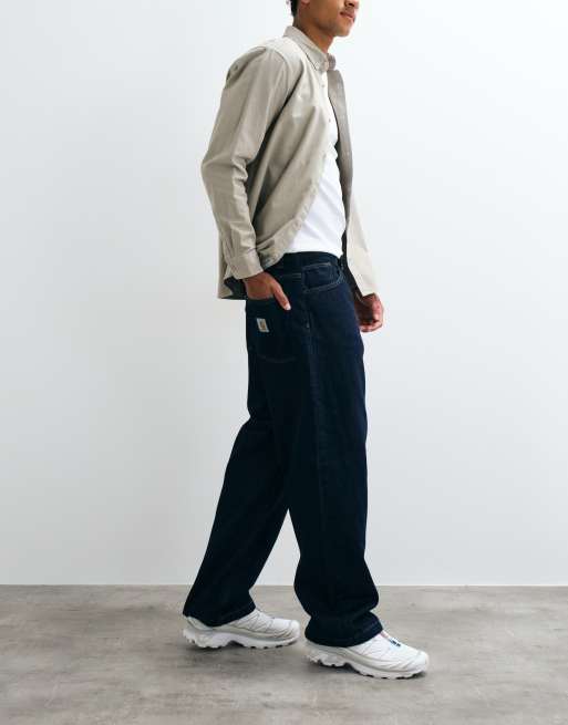 Carhartt WIP jean Brandon baggy coupe droite ample bleu délavé, 5 de 5