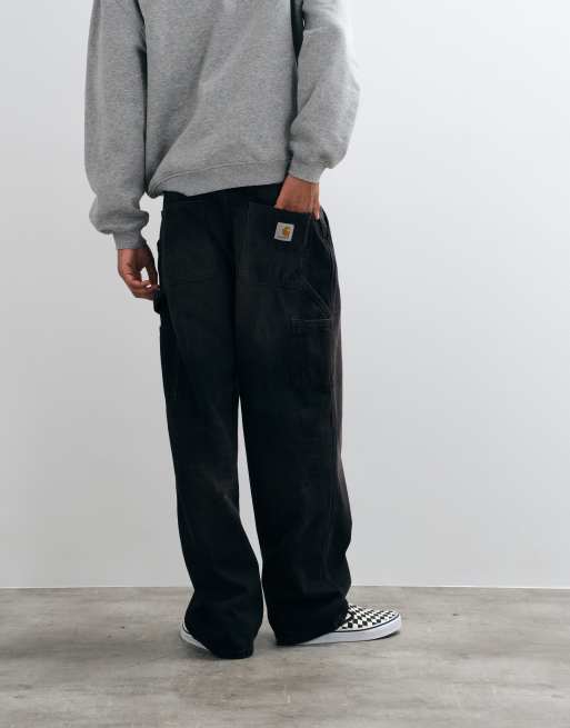Carhartt WIP jean coupe droite ample OG Single Knee délavé noir sale, 3 de 5