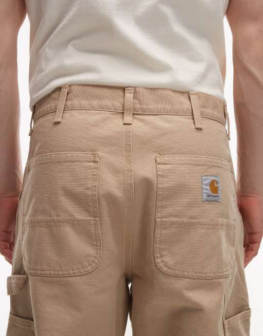 Carhartt WIP - Jean droit décontracté à genoux renforcés - Beige délavé, 4 de 5