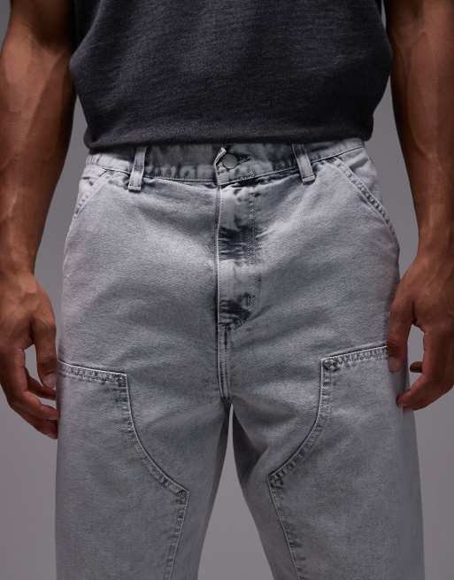Carhartt WIP - Jean droit décontracté avec renfort aux genoux - Gris, 5 de 5