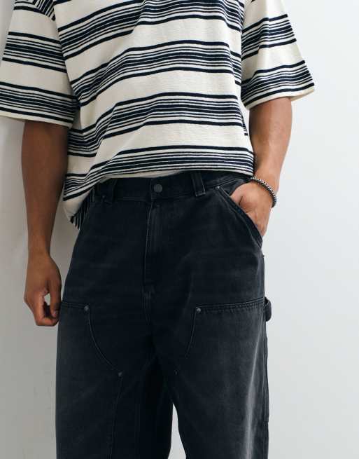 Carhartt WIP jean loose fit OG Double Knee noir délavé avec abrasions, 5 de 5