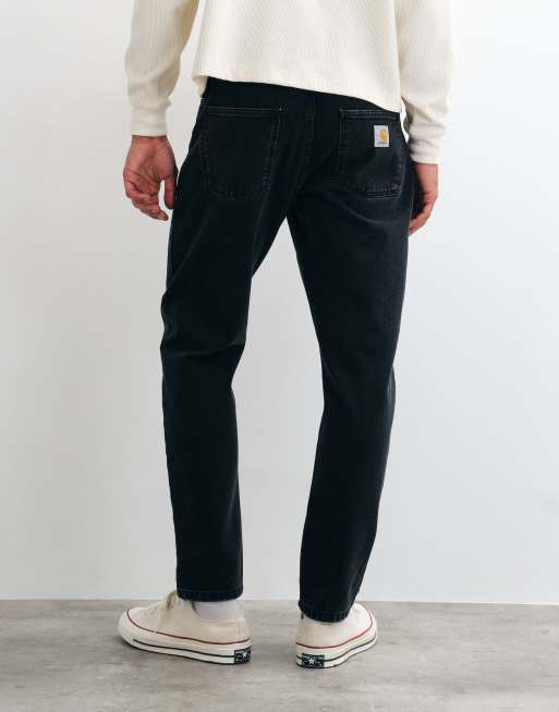 Carhartt WIP jean Newel coupe décontractée fuselée délavé noir, 5 de 5