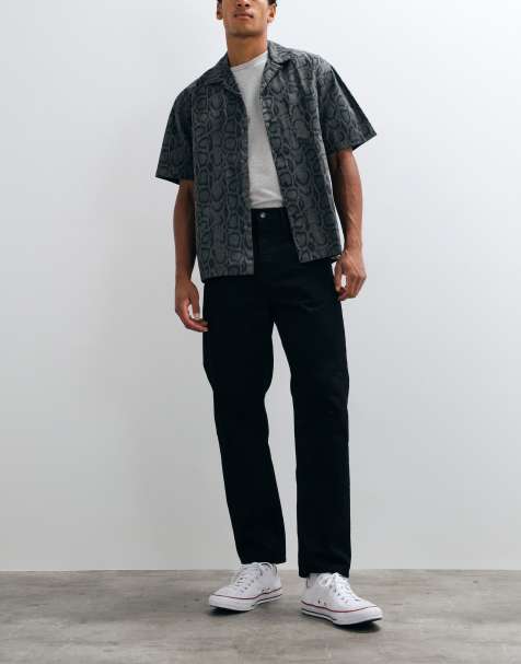 Carhartt WIP jean Newel coupe décontractée fuselée délavé noir - view 1