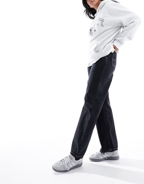 Carhartt WIP - Jeans ampi semplici nero lavaggio stone wash - view 1