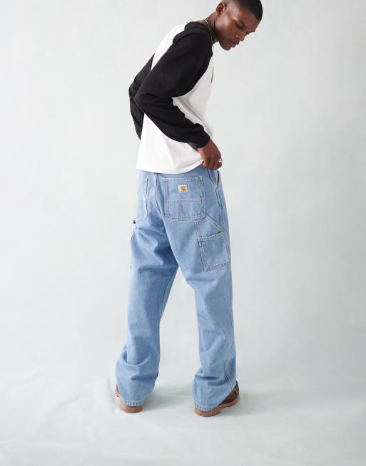 Carhartt WIP - Jeans dritti vestibilità comoda lavaggio azzurro , 2 di 5