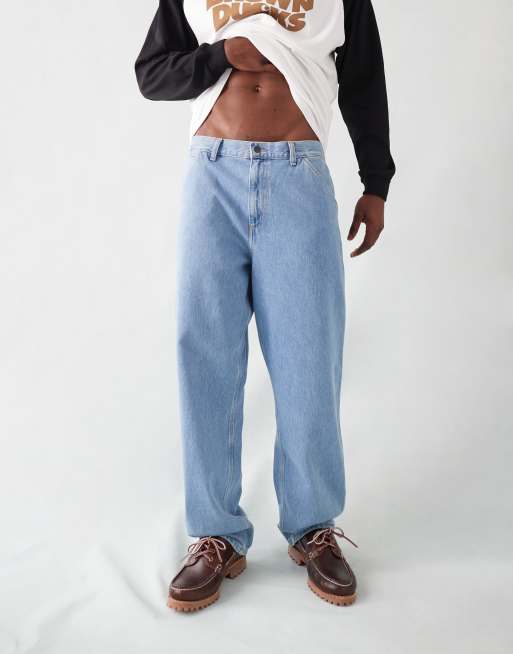 Carhartt WIP - Jeans dritti vestibilità comoda lavaggio azzurro , 4 di 5