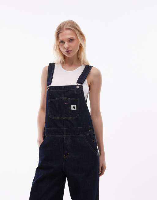 Carhartt WIP – Jeans-Latzhose in verwaschenem Blau, 2 von 4