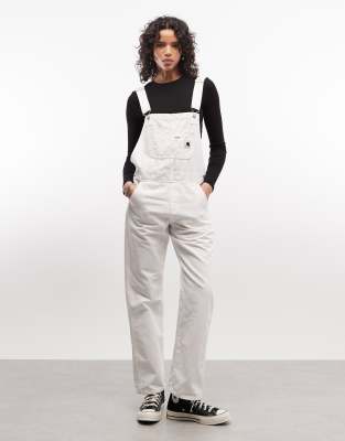 Carhartt WIP - Jeans-Latzhose in Weiß