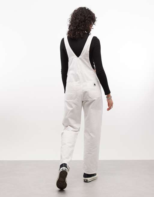 Carhartt WIP – Jeans-Latzhose in Weiß, 4 von 4