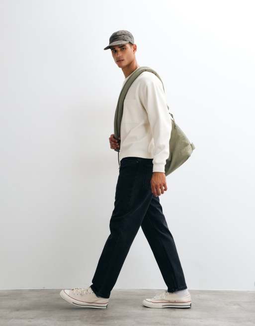 Carhartt WIP jeans Newel relaxed tapered fit lavaggio nero, 4 di 5