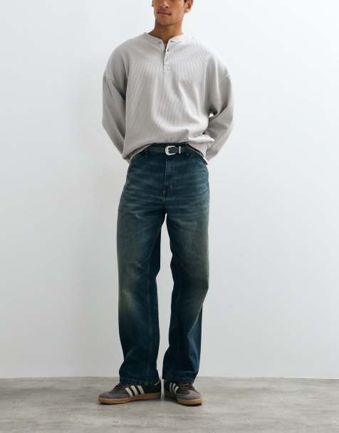 Carhartt WIP - Jeans semplici dritti comodi lavaggio scuro - view 1