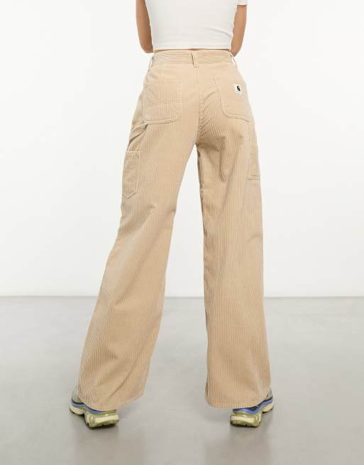 Carhartt WIP – Jens – Beżowe luźne jeansy z wysokim stanem , 2 z 5