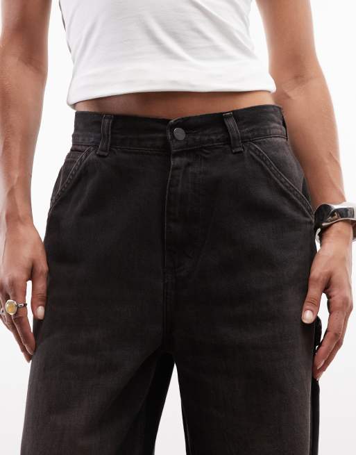 Carhartt WIP - Jens - Jeans ampi lavaggio consumato nero tabacco, 5 di 5