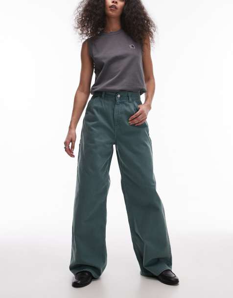 Carhartt WIP Jens wide fit jeans in green