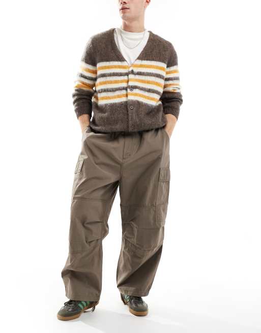 Carhartt WIP – Jet – Bruna cargobyxor med extra ledig passform