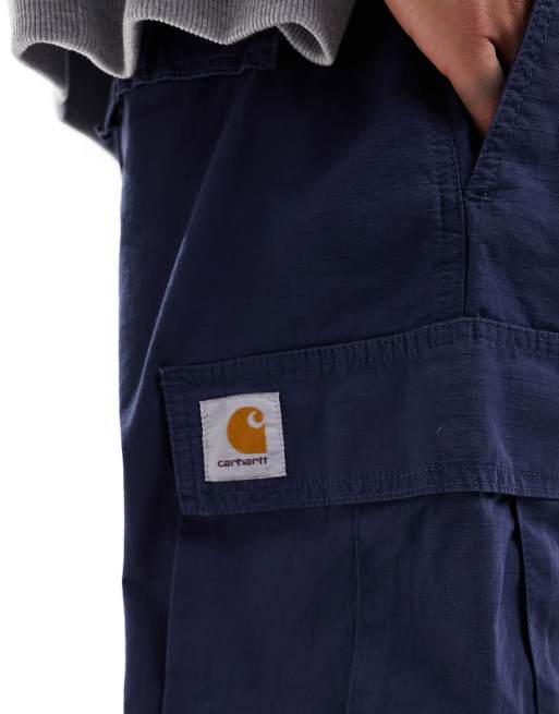 Carhartt WIP Jet cargo pants in blue, 2 of 5