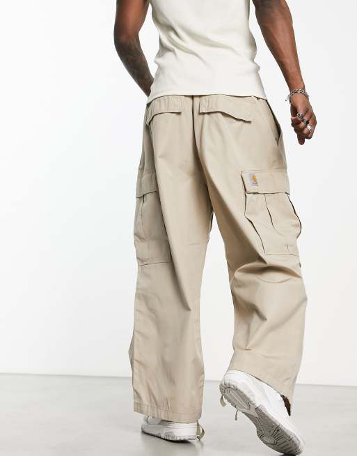 Carhartt WIP - Jet - Ekstra afslappede cargobukser i beige , 4 af 4