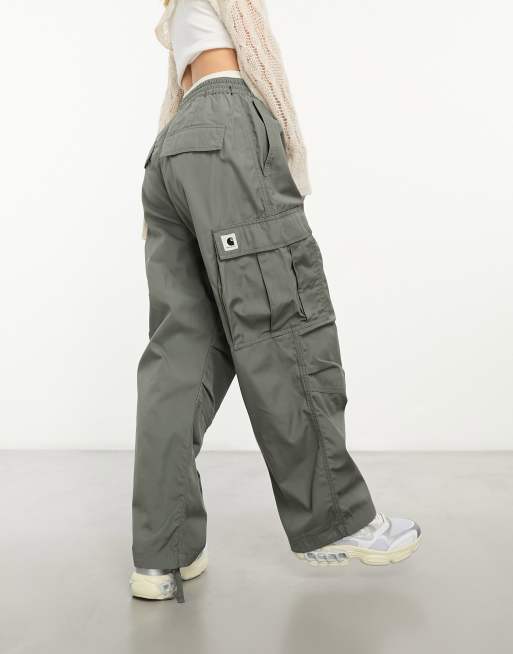 Carhartt WIP jet extra loose cargo trousers in khaki