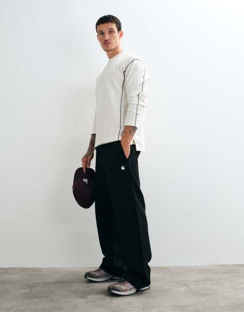 Carhartt WIP joggers de pernera ancha en negro - view 1